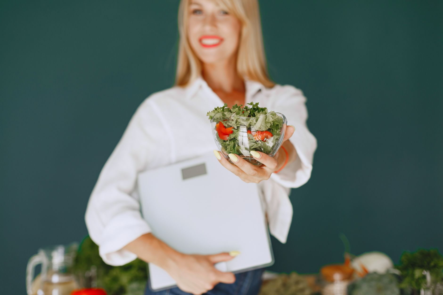 Healthy gourmet eating presentation